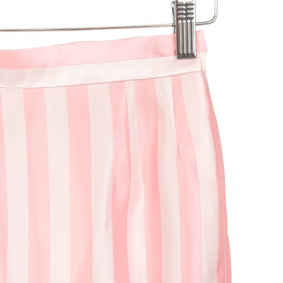 Escada Couture Pink-Striped Silk-Satin Pencil Skirt - Picture 4 of 8